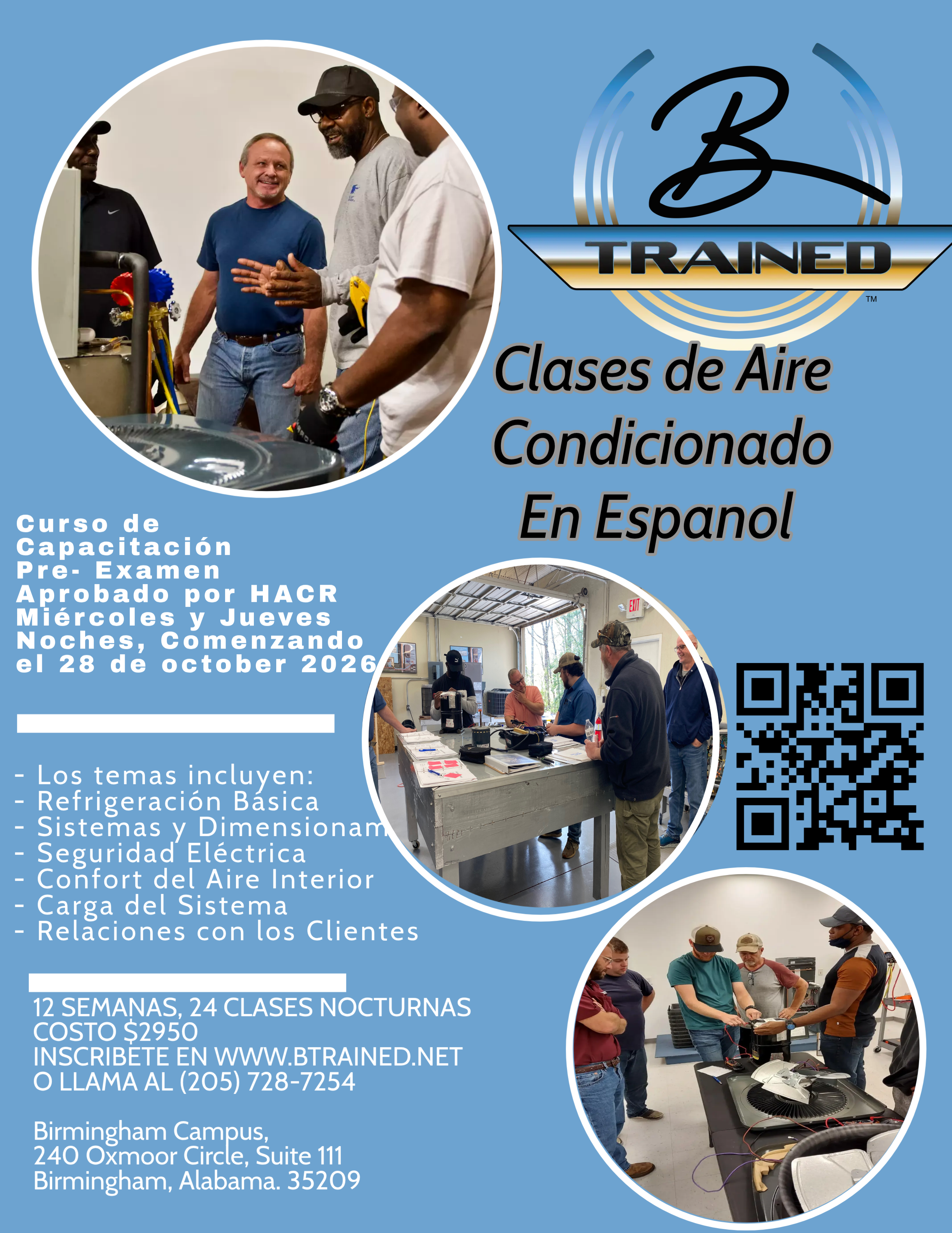 *Spanish* BElite 12 Week HVAC NIGHT Course -October 28, 2026-Birmingham Campus  